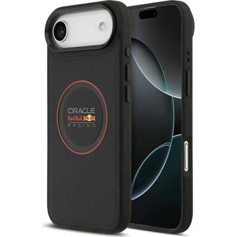 Funda Red Bull con anillo rojo de malla y botones metálicos MagSafe para iPhone Air Azul marino (1/5)