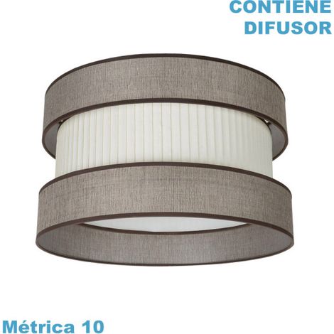Paralume a sospensione home m10 marrone-beige 50dx50dx25h diffusore incluso