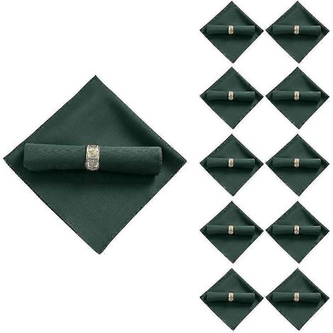 Serviettes de table carrées élégantes en coton, lavables en machine, accessoire de table durable pour les réunions de famille MS (1/5)