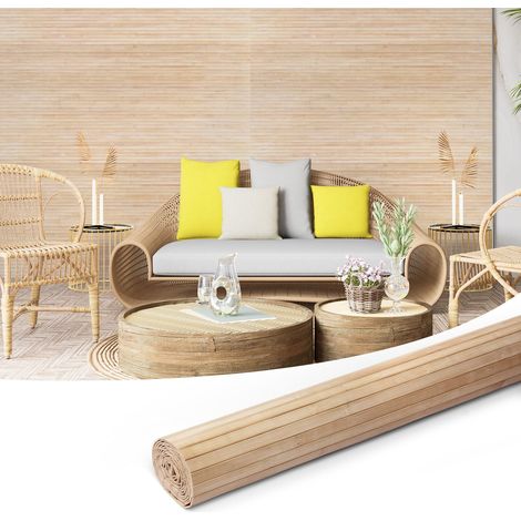 Panneau Mural en Bambou Naturel,Panneau de Revêtement Mural Flexible (1/5)