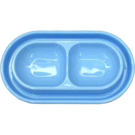 Gamelle pour chats et chatons (convient aussi aux chiens et chiots), anti-fourmis, 400 ml, bleu clair, taille S. (1/5)