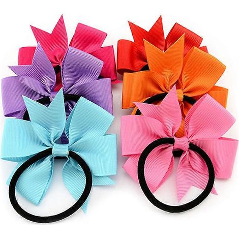 Élastiques à cheveux pour six oreilles, 20 pièces par paquet, couleur aléatoire.