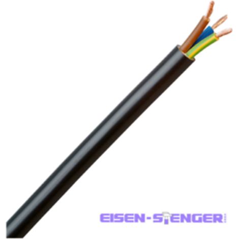 Kopp - Mittlere Schlauchleitung H05VV-F 3Gx1,5mm², 3-adrig, 10m Ring, schwarz - 153710009