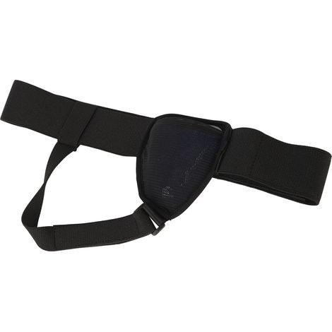 Ceinture herniaire inguinale ajustable en PVC noir avec poche de gel et mousse souple, pour la rééducation postopératoire (1/5)