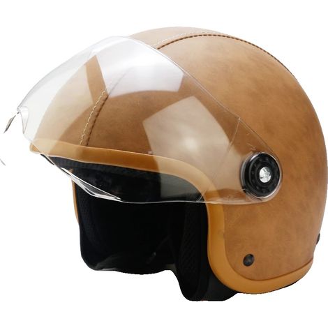 Casque Ouvert, Cuir Premium, Ajustement Réglable, marron (1/2)