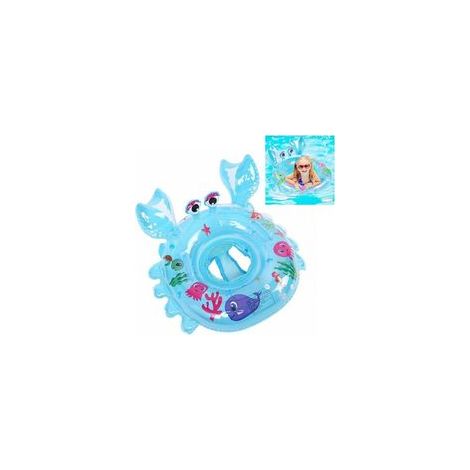 Bouée Bebe de Piscine, Crabe Shaped Bébé Siège de Gonflable Dolphin, Enfants Bague De Natation Flottante, Flotteurs bébé pour Bébé de 6 à 30 Mois, Bleu 55cm (1/5)