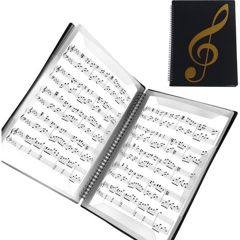 Recueil de chansons - 1 livre noir de 20 feuilles/40 pages