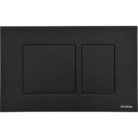 Plaque de déclenchement double SCHWAB CERES, 246x159 mm, Noir mat