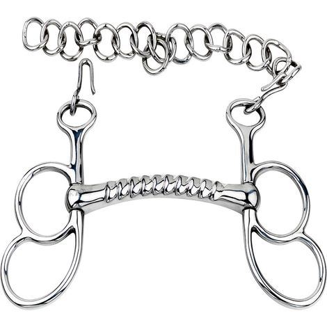 Morso da carrozza curvo con barbozzale in acciaio inox 17 mm