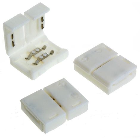 Trade Shop - Conector De Clip De 4 X 8 Mm Para Tiras Led Mono Color Macho Macho -