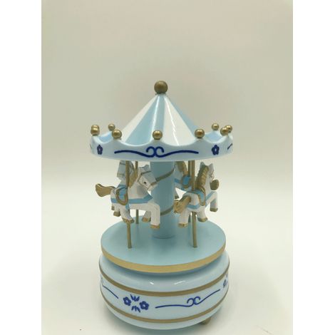 Boîte à musique carrousel avec rotation, décoration de Noël et gâteau d’anniversaire, accessoire de table festif, ornement musical pour maison et idée cadeau (1/5)