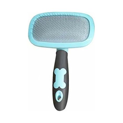 Dog and Cat Grooming Brush Dog and Cat Comb with Long and Short Bristles-Blue (1/5)