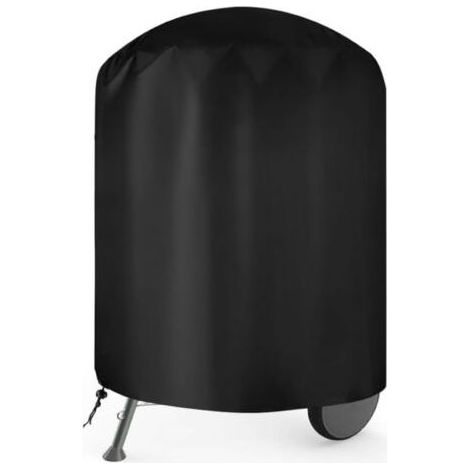 Housse Barbecue Exterieur,Bache de Protection Exterieur Ø 76 x 91 cm, Housse plancha Exterieur Tissu Oxford 210D, imperméable, Anti-poussière et Anti-UV, Housses Barbecue pour Rond,Noir (1/5)