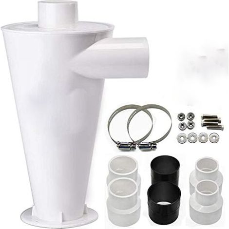Dépoussiéreur cyclone pour aspirateur – Séparateur de poussière efficace – Matériaux résistants à la corrosion – Pour sciure et débris fins