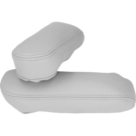 Garnitures d'accoudoirs de siège auto pour Ford F250 1999-2007, 2 pièces, similicuir gris, remplacement intérieur (1/5)