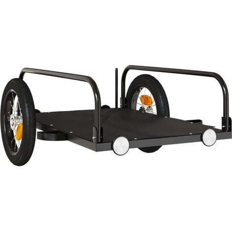 Rimorchio/carrello per il trasporto di biciclette 122 x 53 x 31 cm ferro nero 020044060