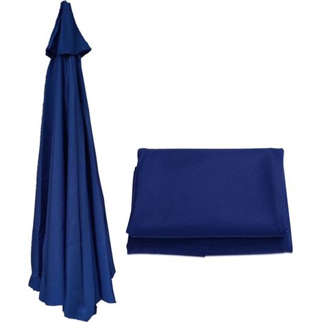 Toile de rechange pour parasol d'extérieur, tissu résistant à la pluie et au soleil, toile de rechange pour parasol de jardin, tête de parasol à 6 bras pour terrasse/jardin/piscine/parasol déporté (di (1/5)