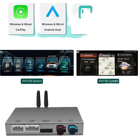 Modulo CarPlay wireless, compatibile con Android Auto, facile installazione, per EVO (1/2)