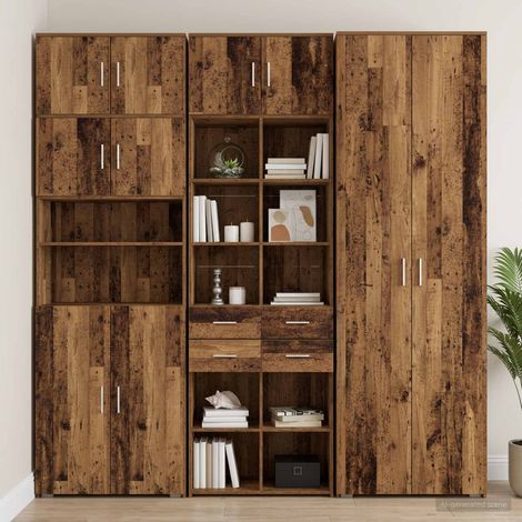 vidaXL Armadio per la conservazione con ripiani Legno antico