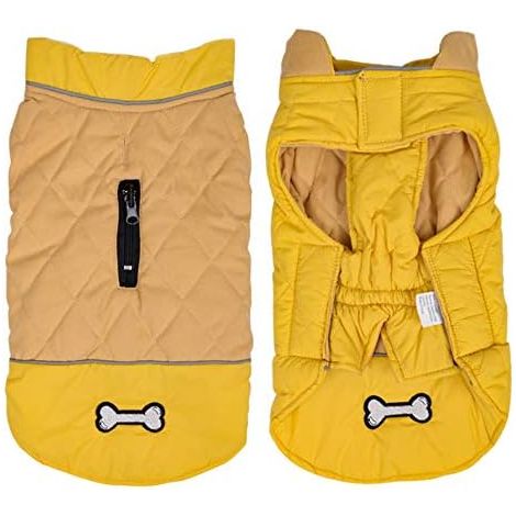 Veste imperméable pour chien (Jaune XS)