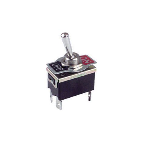 Interruttore a leva bipolare Terminali Faston 6'35 mm ON-OFF 10A/ 250VAC Electro DH 11.467.I 8430552074778