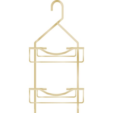 Étagère de douche à suspendre 2 paniers en aluminium filaire Jaune 30x15x60 cm (1/2)