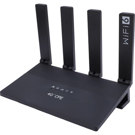 Routeur WiFi6 débloqué, Routeur 4G LTE CPE avec Emplacement pour Carte SIM et 4 Antennes 5 DBi, Modem Routeur WiFi 300 Mbps pour Téléphone Tablette Ordinateur Portable, Portée (1/5)