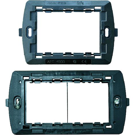 SUPPORTO PER SERIE FLEXI' 2 moduli 14601 - per scatola tonda Ø 60- 10 pezzi  - FEB