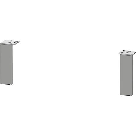 Duravit Base L-Cube, aluminium mat, 2 pièces, 70x65 mm, (1/4)
