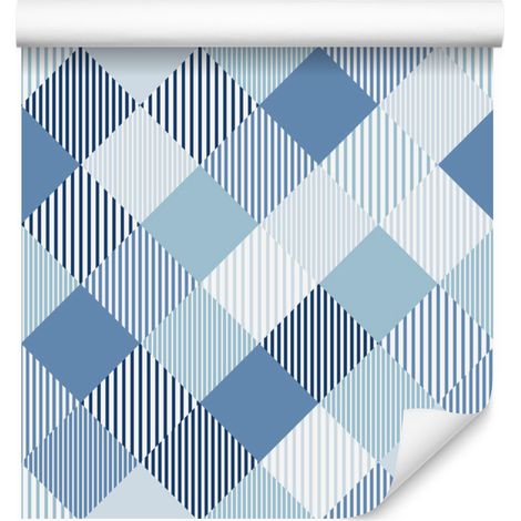 Papel pintado geométrico y colorido con rombos para salón y dormitorio, 50x1000 cm. (1/5)
