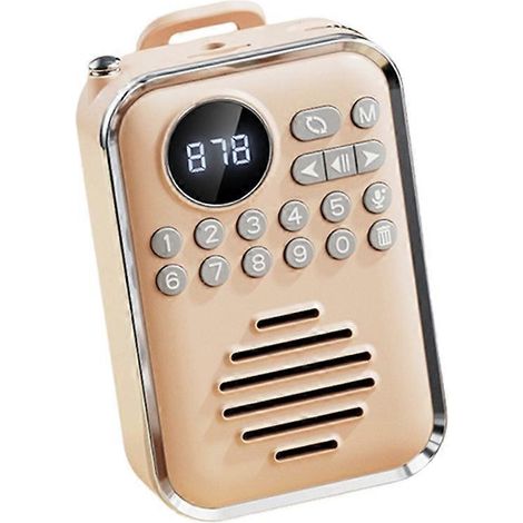 Mini radio FM, enceinte Bluetooth sans fil, lecteur portable, récepteur radio numérique, rechargeable, compatible Bluetooth, clé USB, carte TF. (1/5)