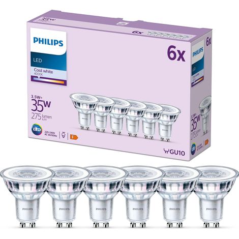 Philips LED Faretto LED, Luce Bianca Fredda, 35W, GU10, 6 pezzi (1/4)