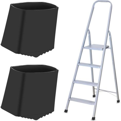 Pied Escabeau 35x20 en Caoutchouc Antidérapant pour Escabeau Pliant, Coussin de Protection Noir, 2pcs, Résistant à l'usure et Insonorisant (1/5)