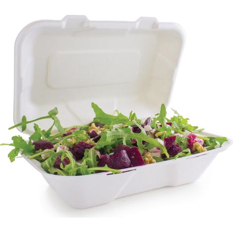 Boîte Repas en Bagasse Compostable - Lot de 200 - Vegware