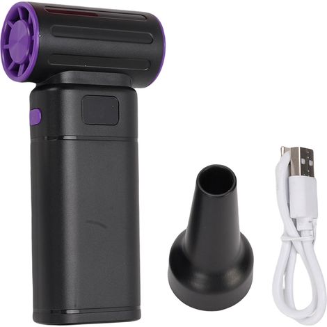 Ortviai Souffleur Électrique Portable Rechargeable Haute Vitesse avec Éclairage LED – Noir, 8000 mAh