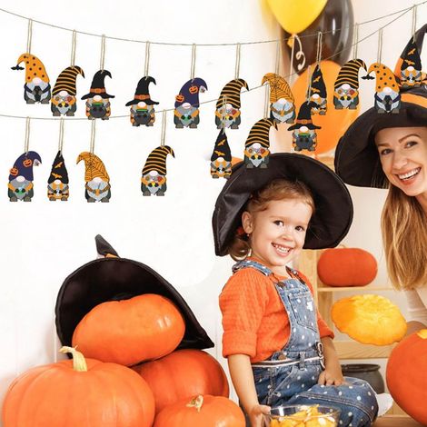 Décoration En Bois Halloween - Ornement De Scène De Fête - Pour Intérieur Et Extérieur - Lot De 24 Pièces (1/5)