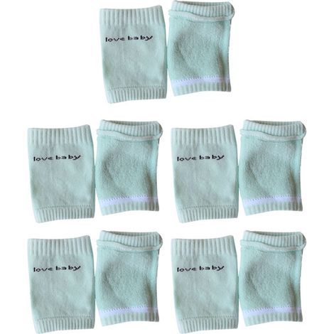 Lot de 5 genouillères bébé antidérapantes et douces, protège-genoux pour nourrissons rampants. (1/5)