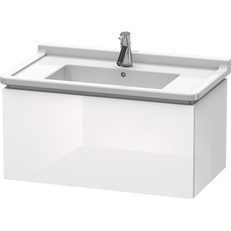 Meuble sous-vasque L-CUBE 469x820x408mm blanc brillant