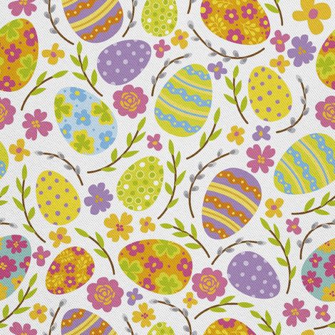 TISSUS DÉCORATIFS D'EXTÉRIEUR OXFORD - motif œufs peints I DX312 (1/5)