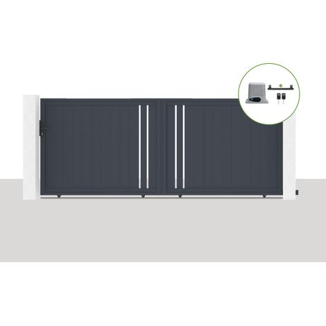 Pack portail coulissant électrique 400x160cm GIONA + Motorisation RANGER C300 (1/5)