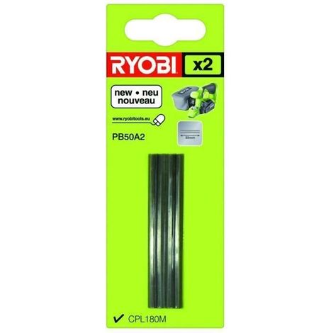 120878 Cuchillas para cepilladora eléctrica Ryobi de 52 mm (2 unidades)