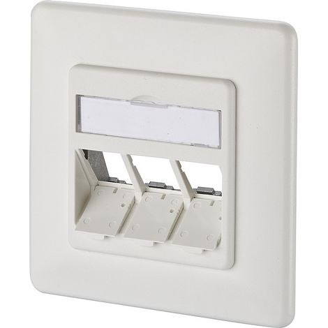 Metz Connect Caja de conexión Keystone UP 3 Port unbestückt reinweiß, 130B20D31002KE