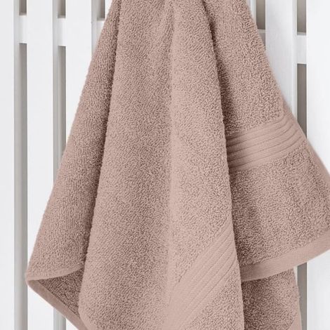 Drap de bain uni ESSENTIAL - - Rose 70x130 cm (1/4)