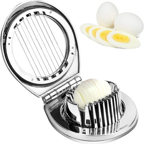 Cortadora de huevos con 2 estilos de corte para cortar huevos duros, ensaladas y sándwiches. (1/5)