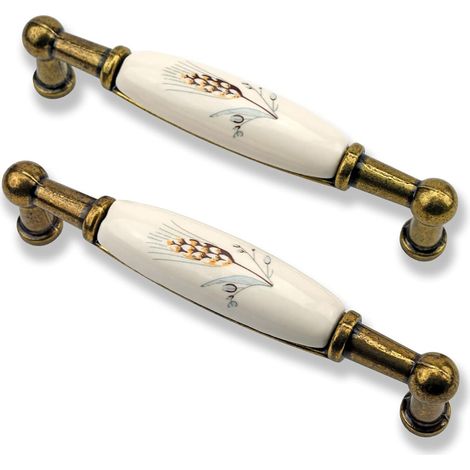 2 X Poignée de Meuble-Poignées pour Armoires de Cuisine-Poignées pour Meuble-Poignées pour Commodes-Poignées de Placard-Poignées de Cuisine-Poignées de Tiroir-Couleur Dorée L:96 mm (1/5)
