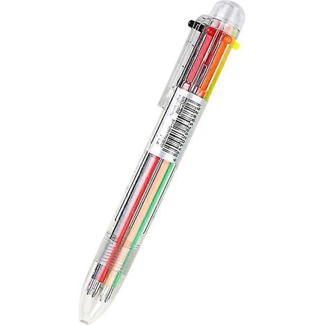 Stylo à bille multicolore, stylo à bille à 6 couleurs pour bureau, école et étudiants. (1/5)