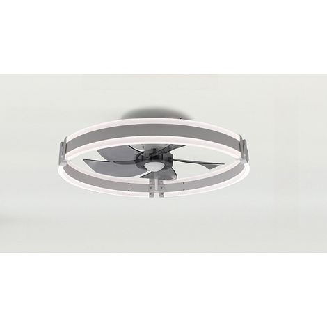 Plafonnier ventilateur fermé 50 cm, LED dimmable, contrôle APP et télécommande, fonction mémoire, minuterieBlancFlux d'air direct (1/5)