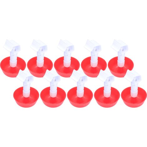 Lot de 10 abreuvoirs en plastique pour poulets, accessoires pour systèmes d'abreuvement. (1/5)
