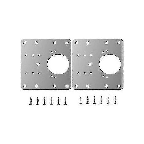 Reparaturplatte für Schrankscharniere, Edelstahl, silberfarben, 9 x 9 cm, 2er-Pack (1/4)