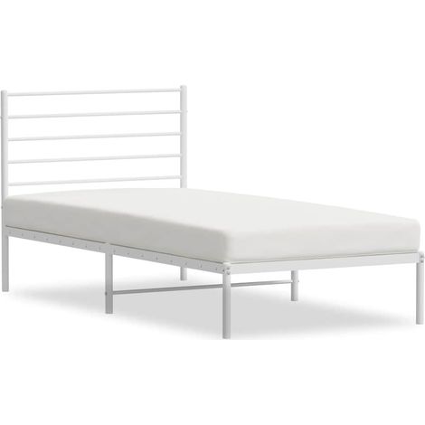 Maison Exclusive - Giroletto con Testiera Metallo Bianco 100x200 cm